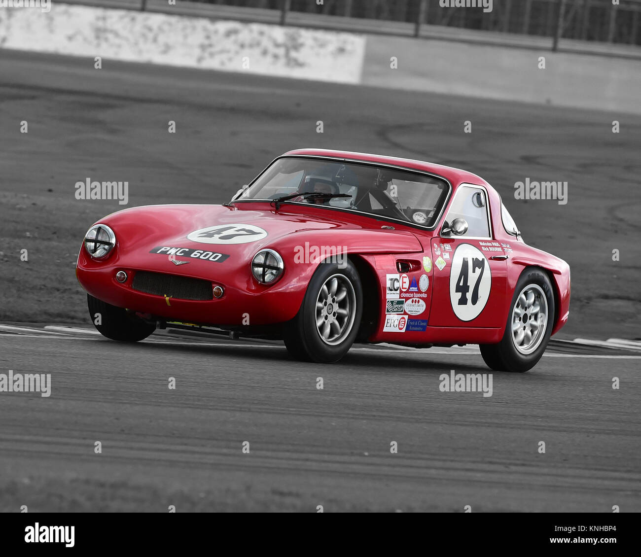 Malcolm Paul, Rick Bourne, TVR Grantura Mk III, GT & Sports Car Cup, HSCC, Silverstone International Trophy, Silverstone, 20 Réunion Festival Historique Banque D'Images