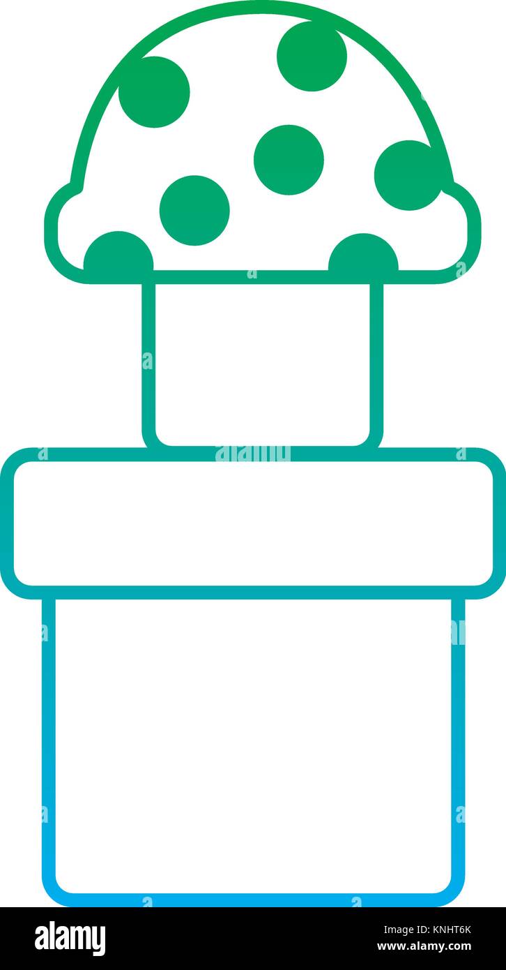 Jeu vidéo tube élément design de champignons Illustration de Vecteur