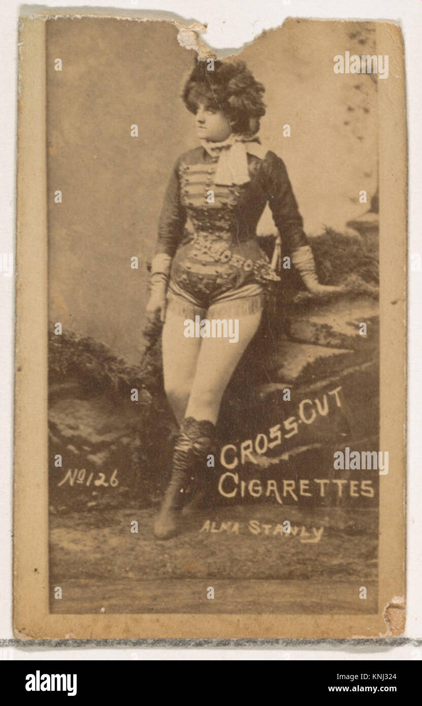 Carte numéro 126, Alma Stanley, de la série Actors and Actresses (N145-1) émise par Duke Sons & Co. Pour promouvoir les cigarettes Cross Cut Banque D'Images