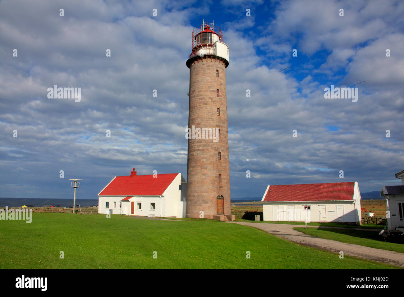 Lista phare, sur la péninsule de Lista, village de Vestbygd Mandal, Norvège, munincipality Banque D'Images