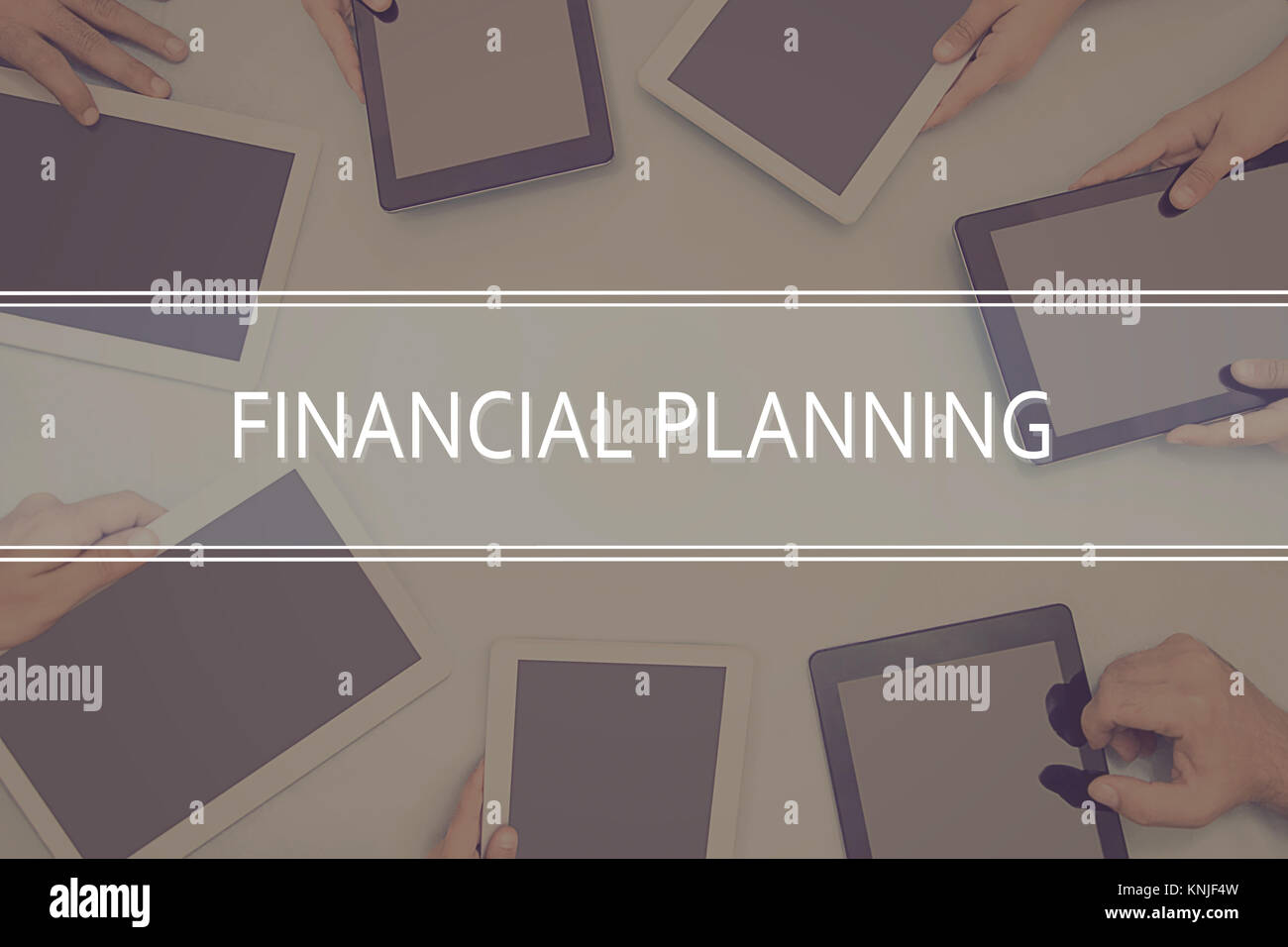 Le concept de planification financière Concept d'entreprise. Banque D'Images