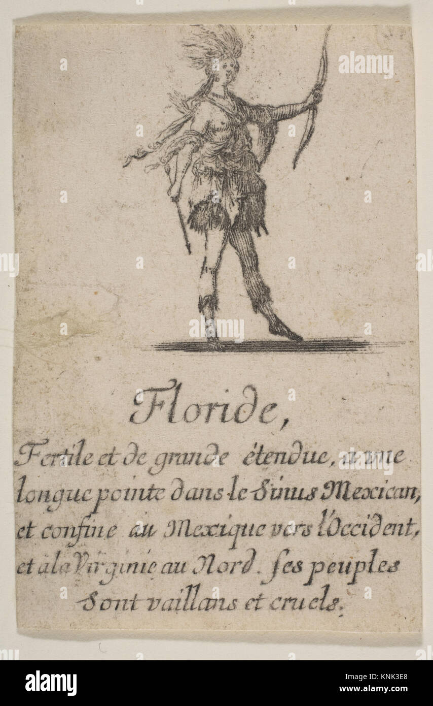 Floride, imprimé, gravé par Stefano della Bella (1610-1664), dessiné par Jean Desmarets de Saint-Sorlin (1595-1676), 1644 Banque D'Images