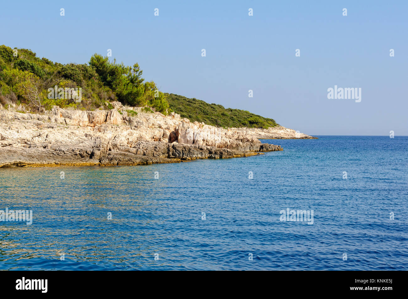 La belle mer Adriatique à Milna - Hvar, Croatie Banque D'Images