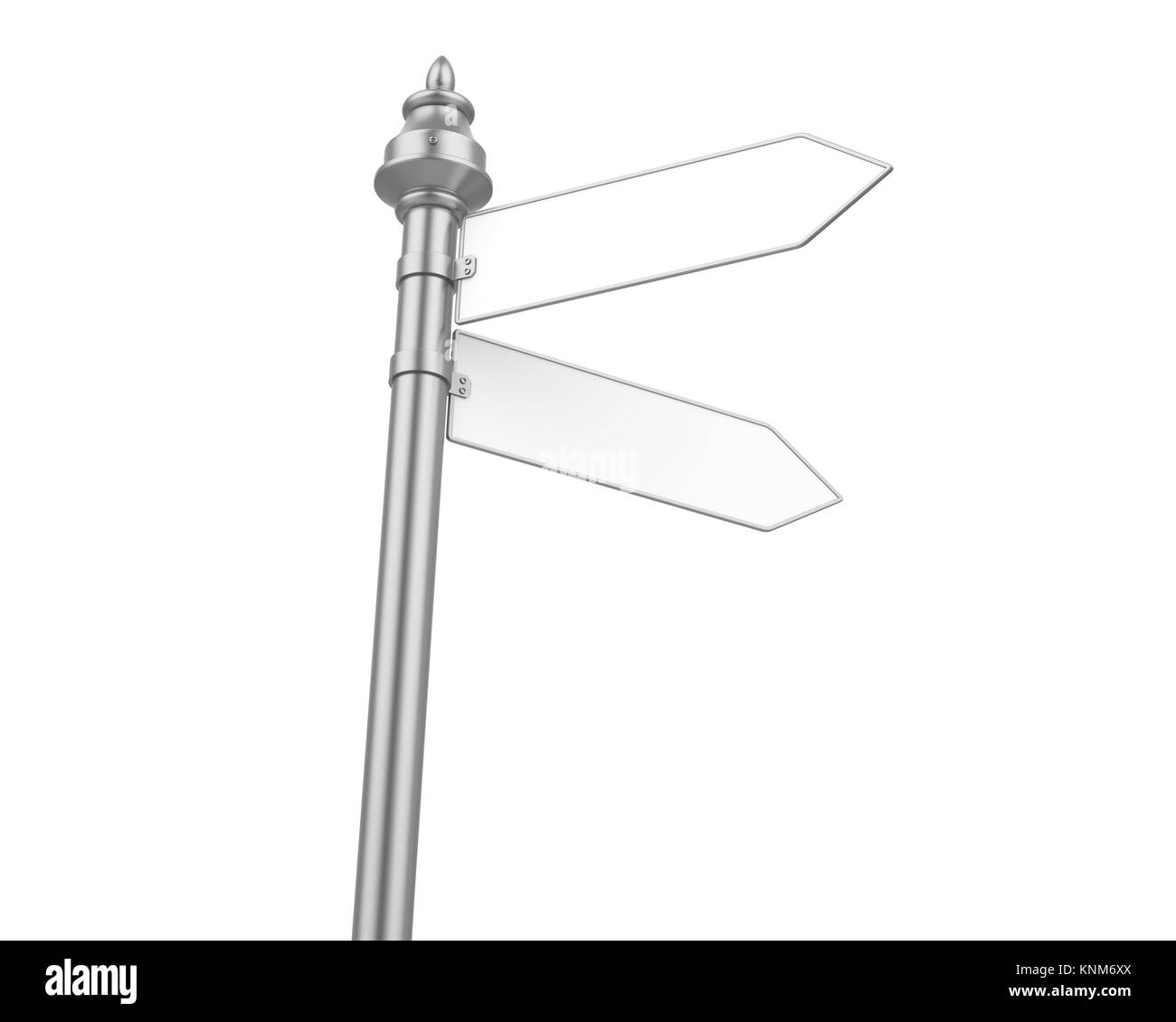 Blank Street Sign Isolated Banque D'Images