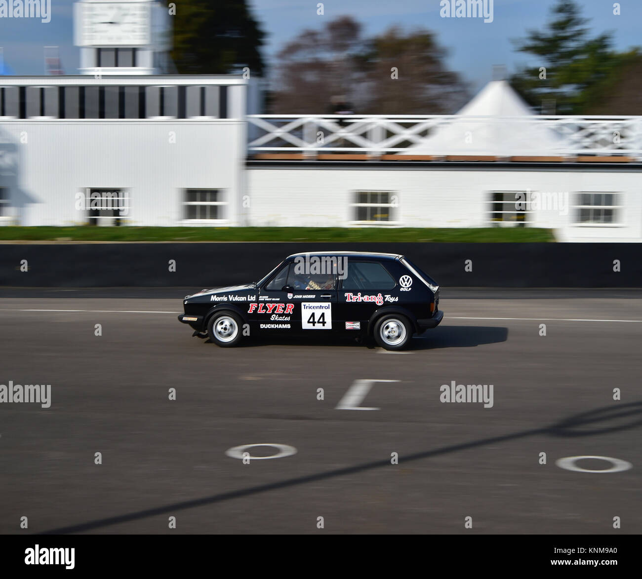 Jim Morris, Barrie 'Whizzo' Williams, VW Mk1 Golf GTi, Gerry Marshall Trophy, Goodwood 72e réunion des membres, GRRC, course historique, le sport automobile, moteur Banque D'Images