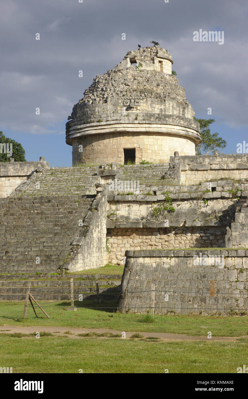 Chichén Itzá, observatoire El Caracol, Mexique Banque D'Images