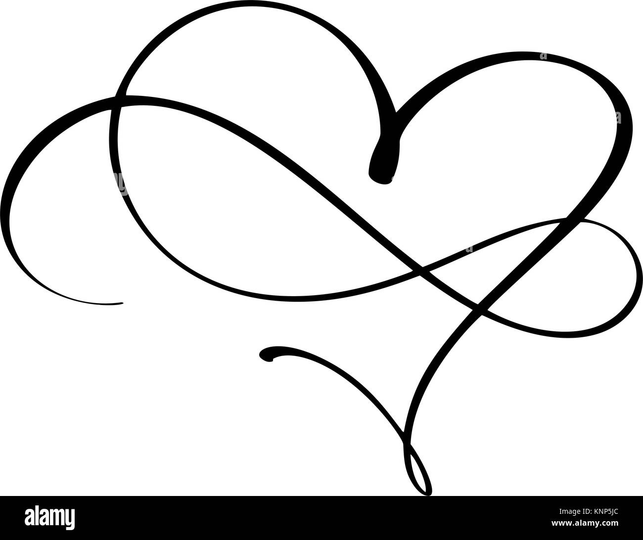 Vintage coeur et de l'infinité de Saint Valentin et jour du mariage comme élément de conception d'illustration vectorielle. Encre pinceau Fun typographie pour les superpositions de photos, t-shirt, impression flyer, affiches Illustration de Vecteur