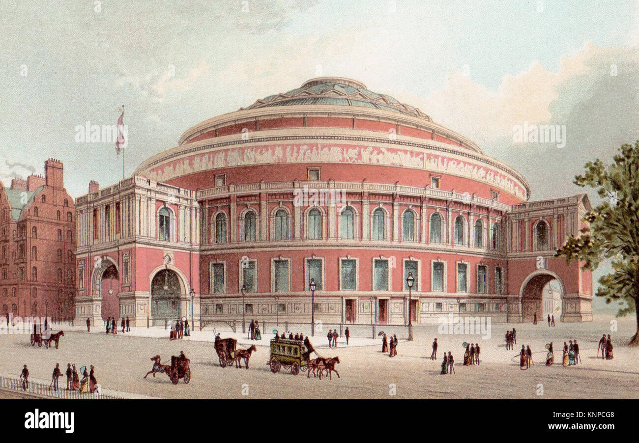 L'Albert Hall, Londres, illustration de l'époque victorienne Banque D'Images