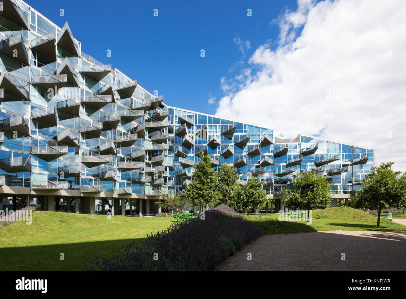 L'extérieur des bâtiments modernes à Copenhague Banque D'Images