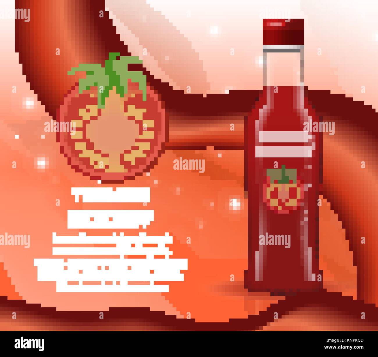 Le ketchup dans une bouteille en verre, style 3D réaliste. Papkrika sauce rouge, piment. Mock-up pour votre conception de produits. Vector illustration. Illustration de Vecteur