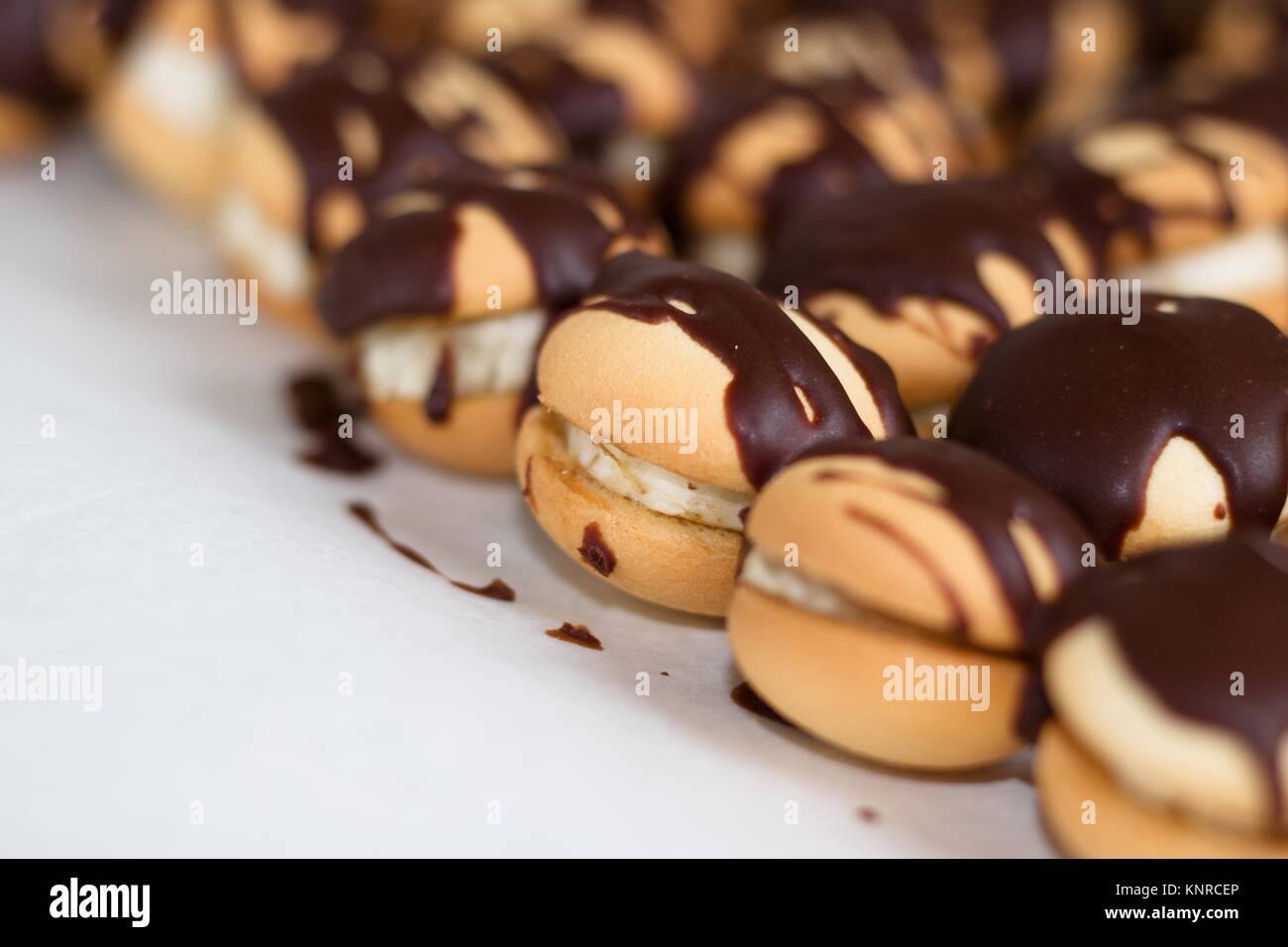 Petit biscuit en sandwich cookies Banque D'Images