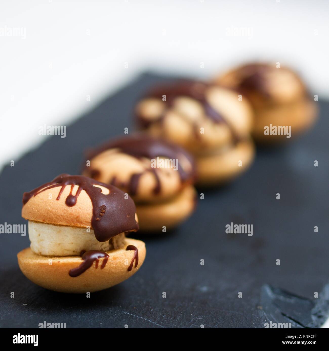 Petit biscuit en sandwich cookies Banque D'Images