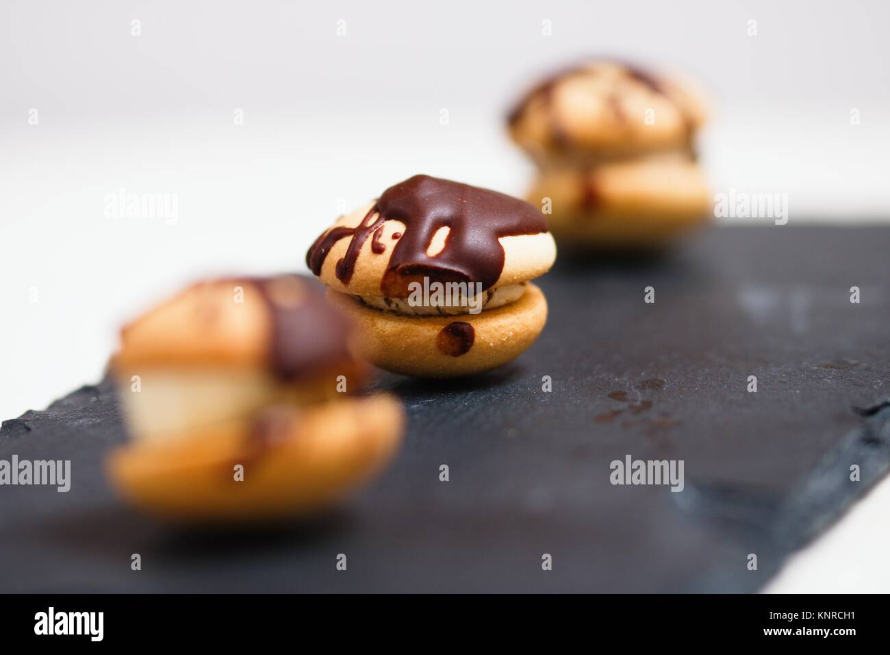 Petit biscuit en sandwich cookies Banque D'Images