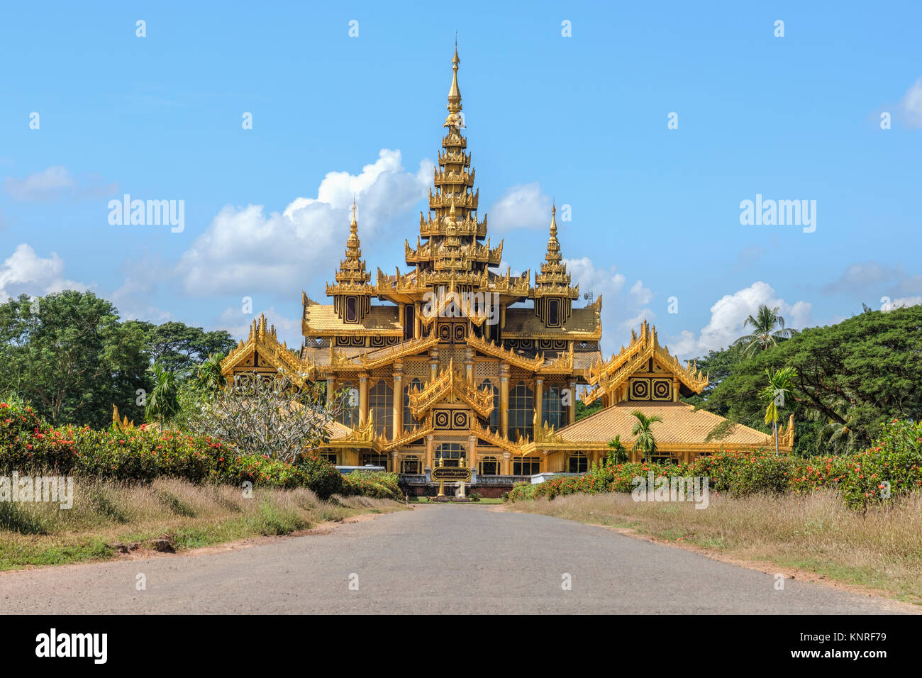 Palais Kanbawzathadi, Bago, le Myanmar, l'Asie Banque D'Images