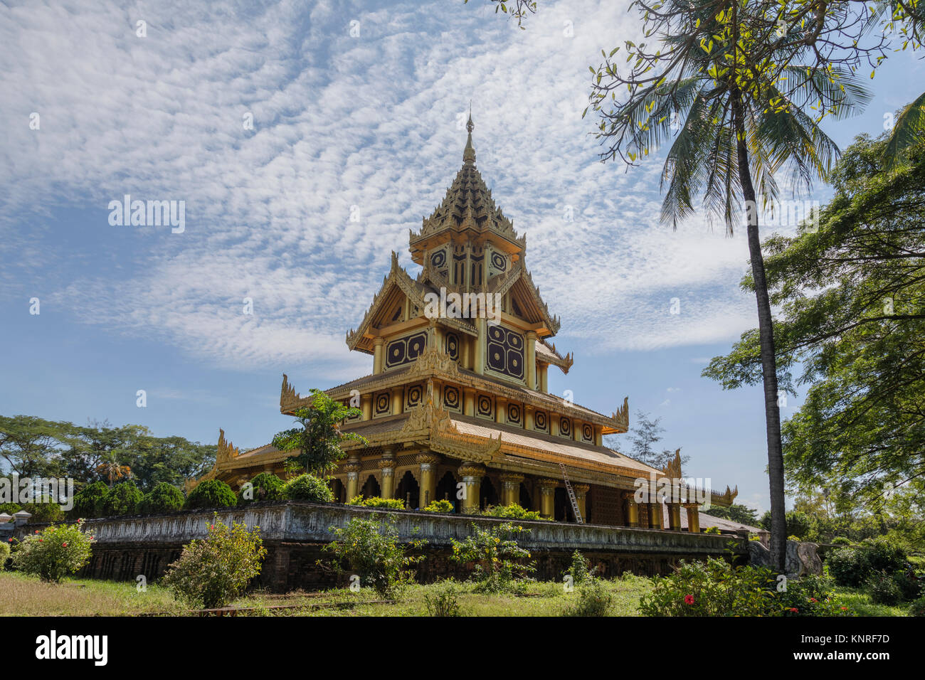 Palais Kanbawzathadi, Bago, le Myanmar, l'Asie Banque D'Images