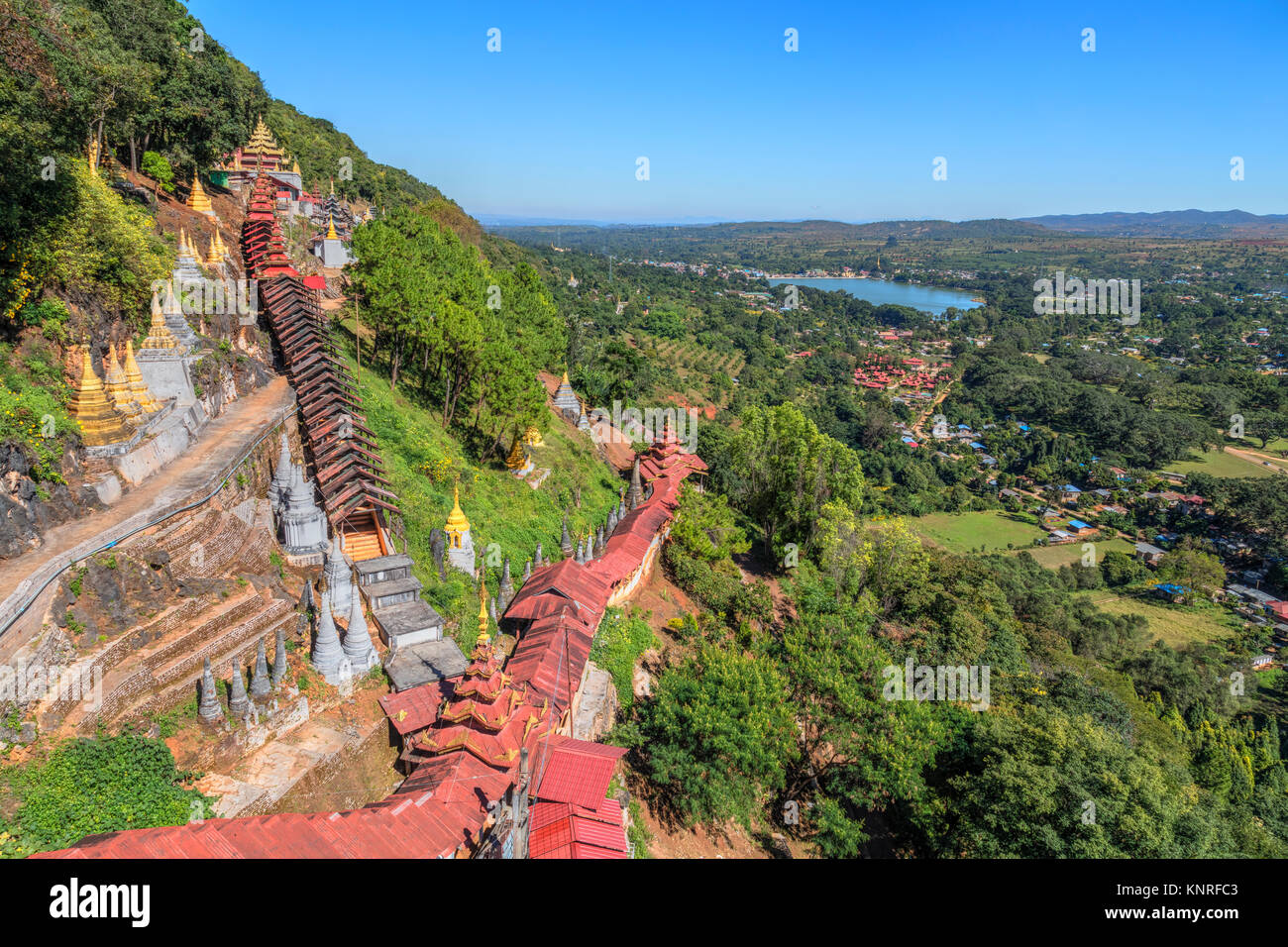 Les grottes de Pindaya, Myanmar, en Asie Banque D'Images