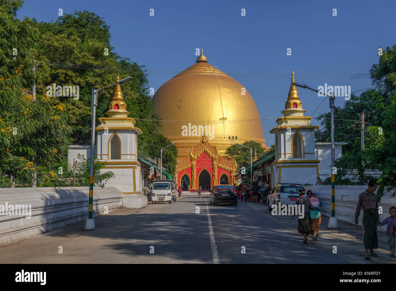 Pagode Kaunghmudaw, Rhône-Alpes, au Myanmar, en Asie Banque D'Images