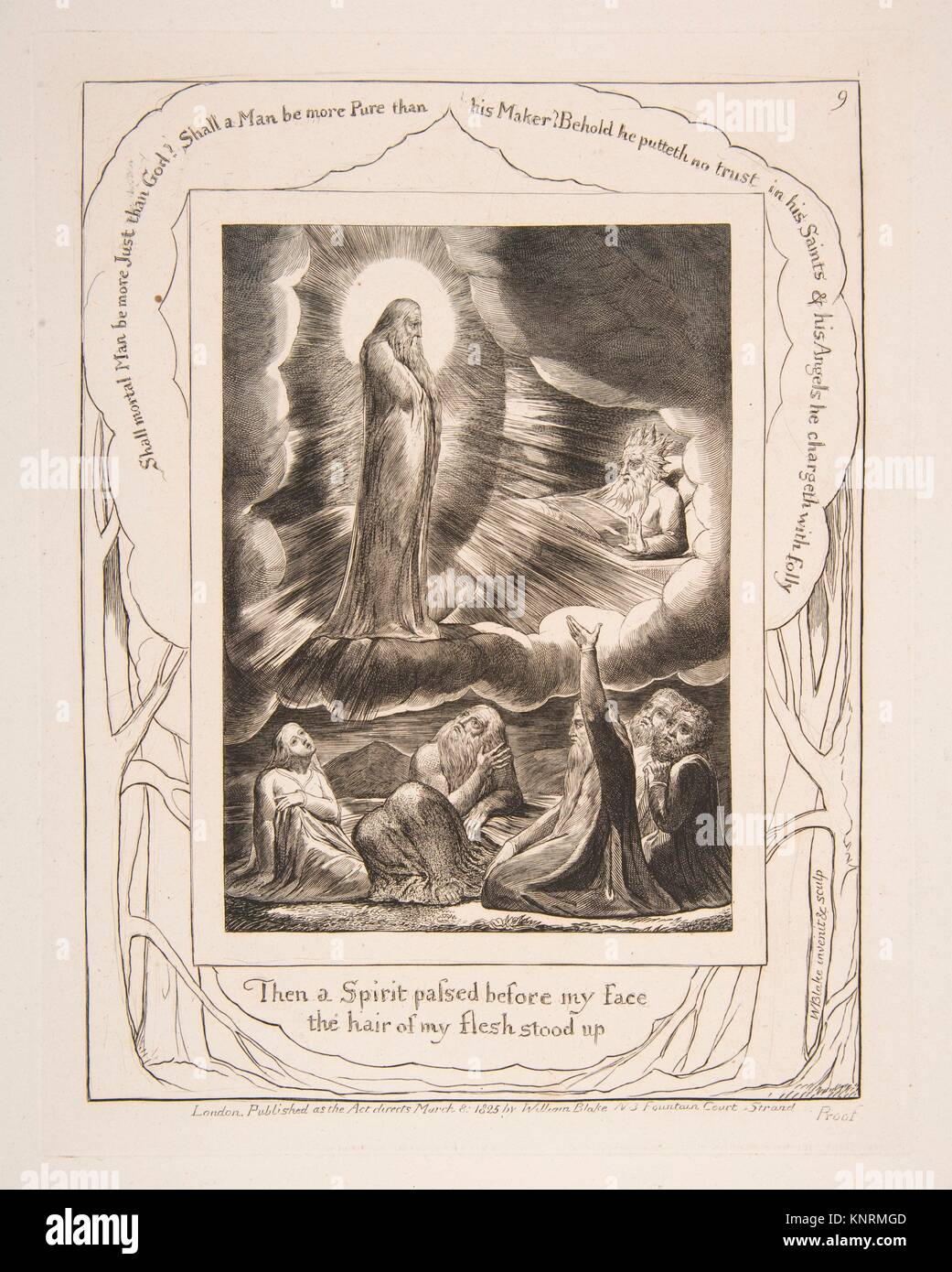 La vision d'Éliphaz, des illustrations du livre de Job. Artiste : William Blake (britannique, Londres 1757-1827 Londres) ; Editeur : Publié par Banque D'Images