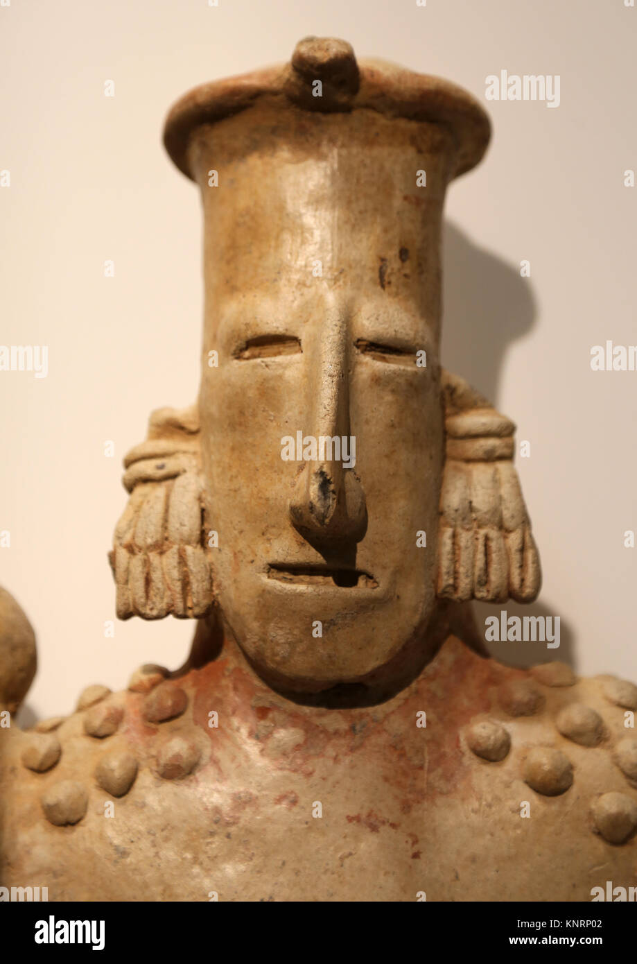 La Méso-Amérique. Précolombien. La figure d'élite. Jalisco-Mexico. 200 AV-400 AP. Poterry. Musée de Cutures du monde. Barcelone. Espagne Banque D'Images