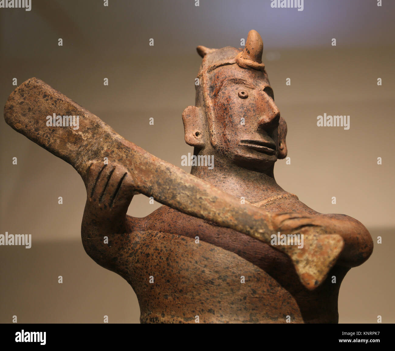 La Méso-Amérique de balle. La figure du joueur de baseball. Colima, Mexique. 200 AV-300 AP. Musée de Cutures du monde. Espagne Banque D'Images