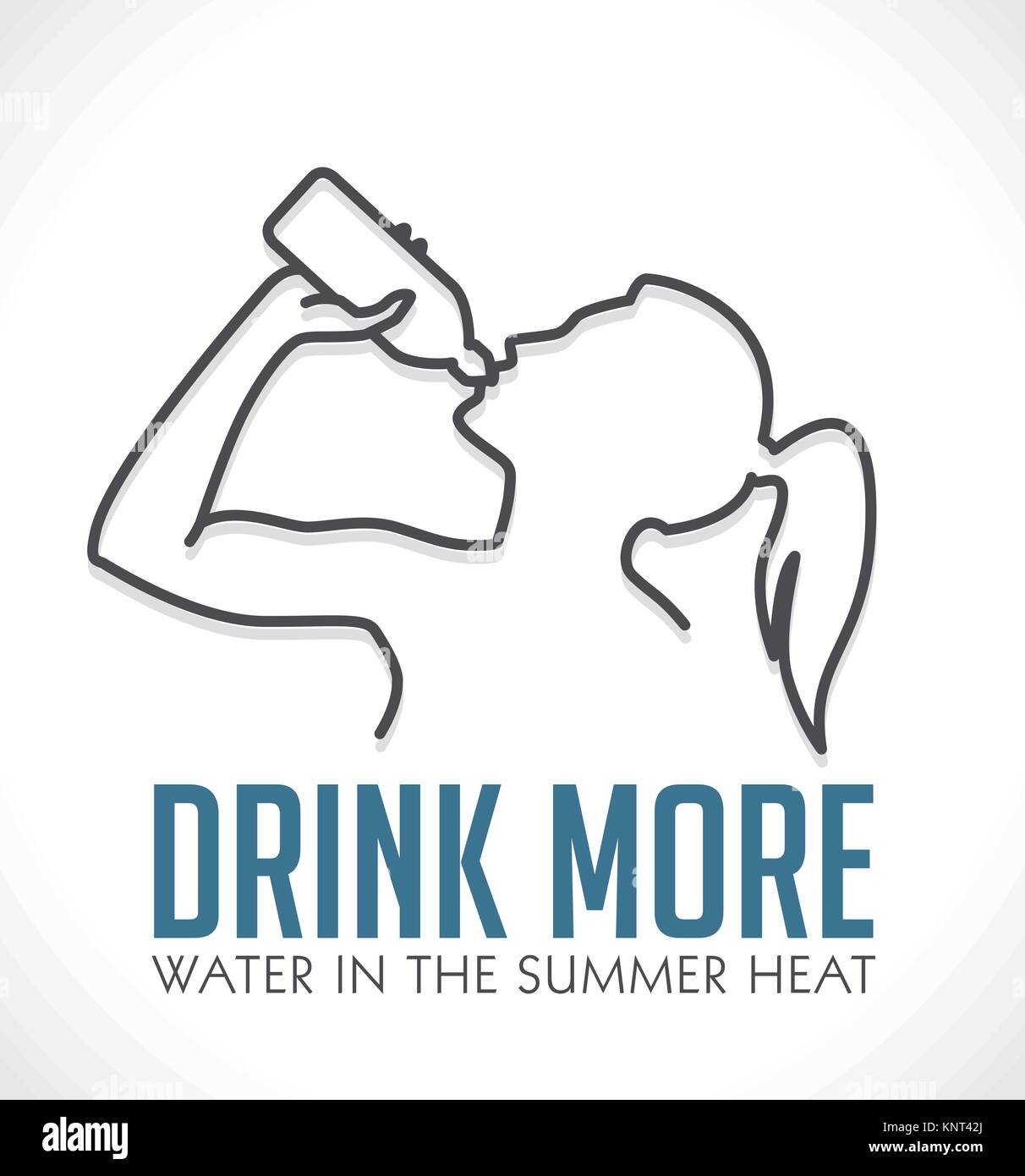 Logo - boire plus d'eau en plein été - stock illustration Illustration de Vecteur