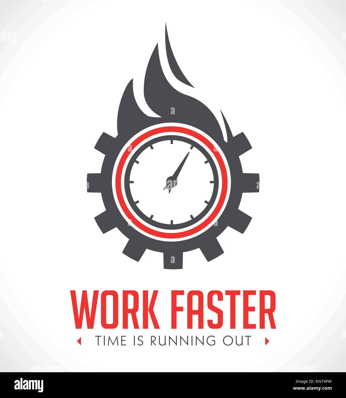 Logo - travaillez plus rapidement - question de l'employeur - concept illustration stock Illustration de Vecteur