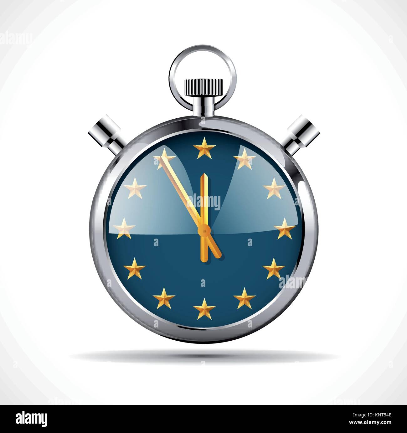Réveil avec drapeau de l'UE - Service Europe concept - stock d'illustratio Illustration de Vecteur