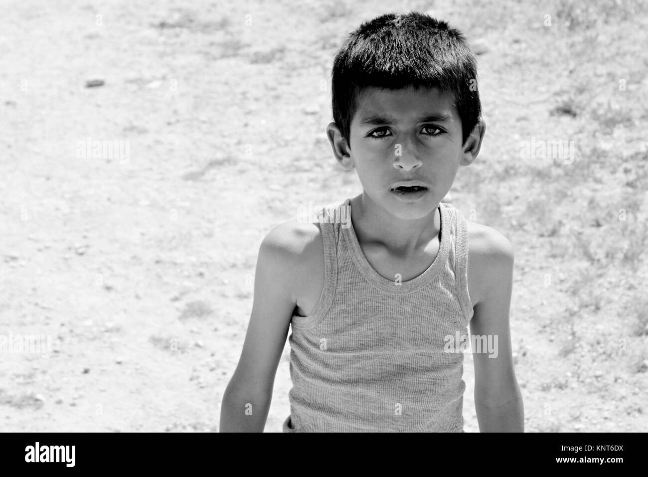 Les enfants de Jerash - 21/04/2017 - Jordanie / Amman - Sguardi Aridi par Ali Raffaele Matar tourné en avril 2017 - optimiste yeux des enfants du désert Banque D'Images