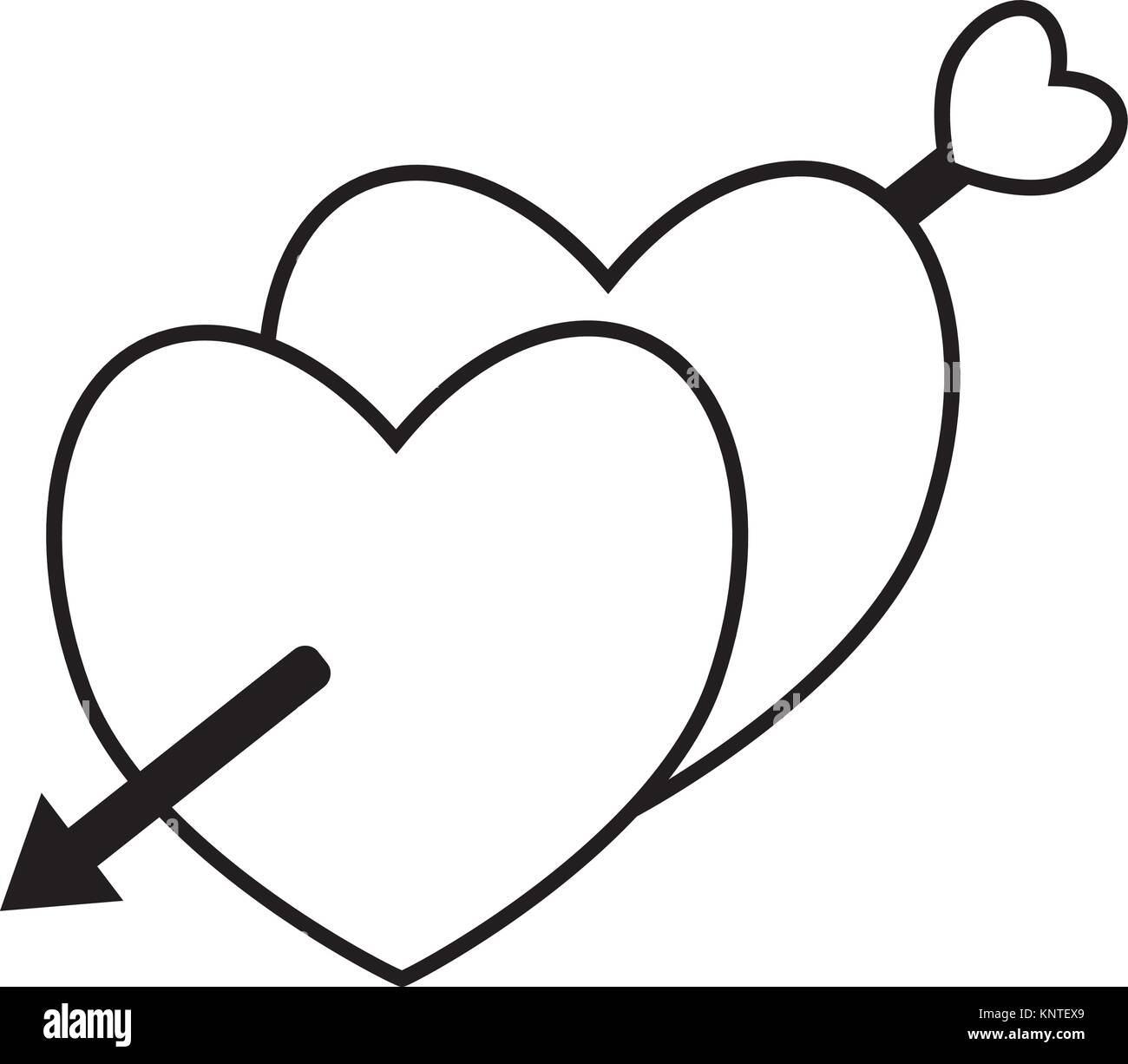 Cupidon D'arc Flèche De L'amour Avec Le Coeur Illustration Pour Des  Valentines Illustration de Vecteur - Illustration du graphisme, voûte:  85429313
