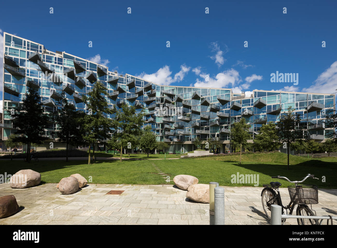 L'extérieur des bâtiments modernes à Copenhague Banque D'Images