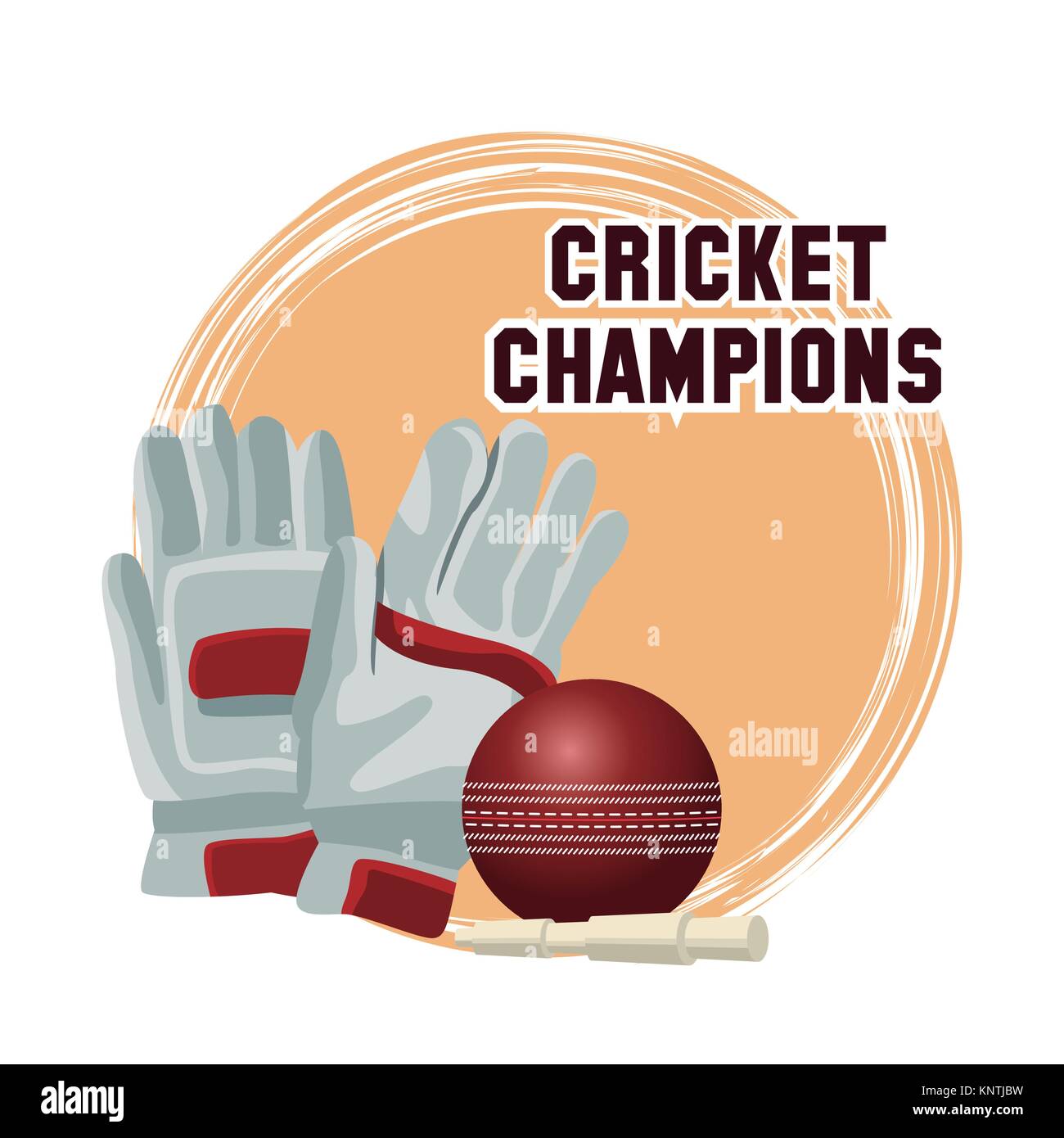 Conception des champions de cricket Illustration de Vecteur