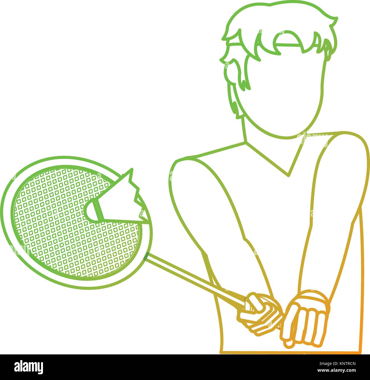 Design joueur de badminton Illustration de Vecteur