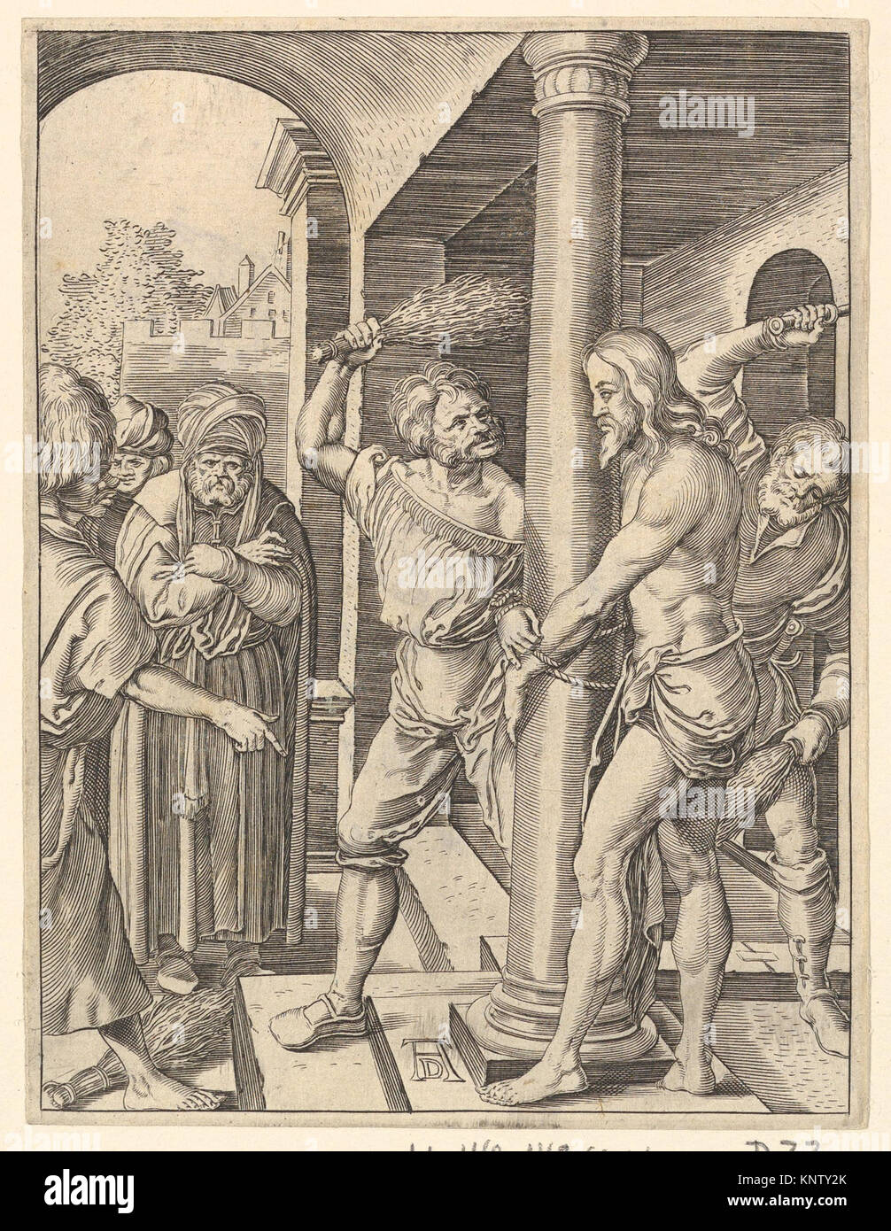Série d'illustrations gravées de la petite passion, mettant en valeur le symbolisme narratif et religieux. Banque D'Images
