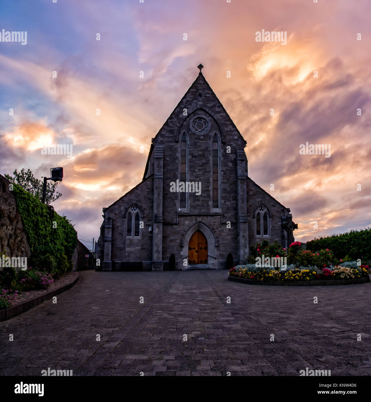 Cathédrale St Patrick Irlande Celbridge Sunset Village Church Banque D'Images