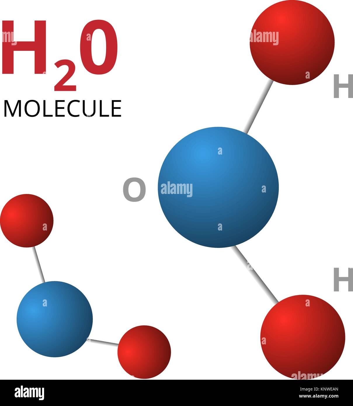 Molécule abstrait isolé sur fond blanc. Illustration de Vecteur