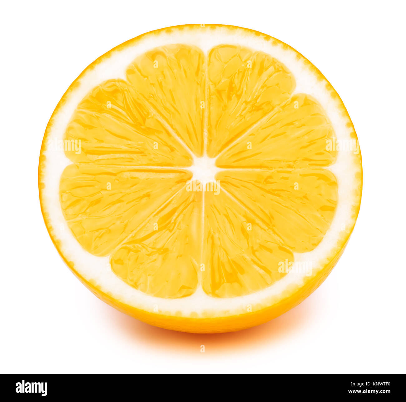 La moitié des isolés de citron Banque D'Images