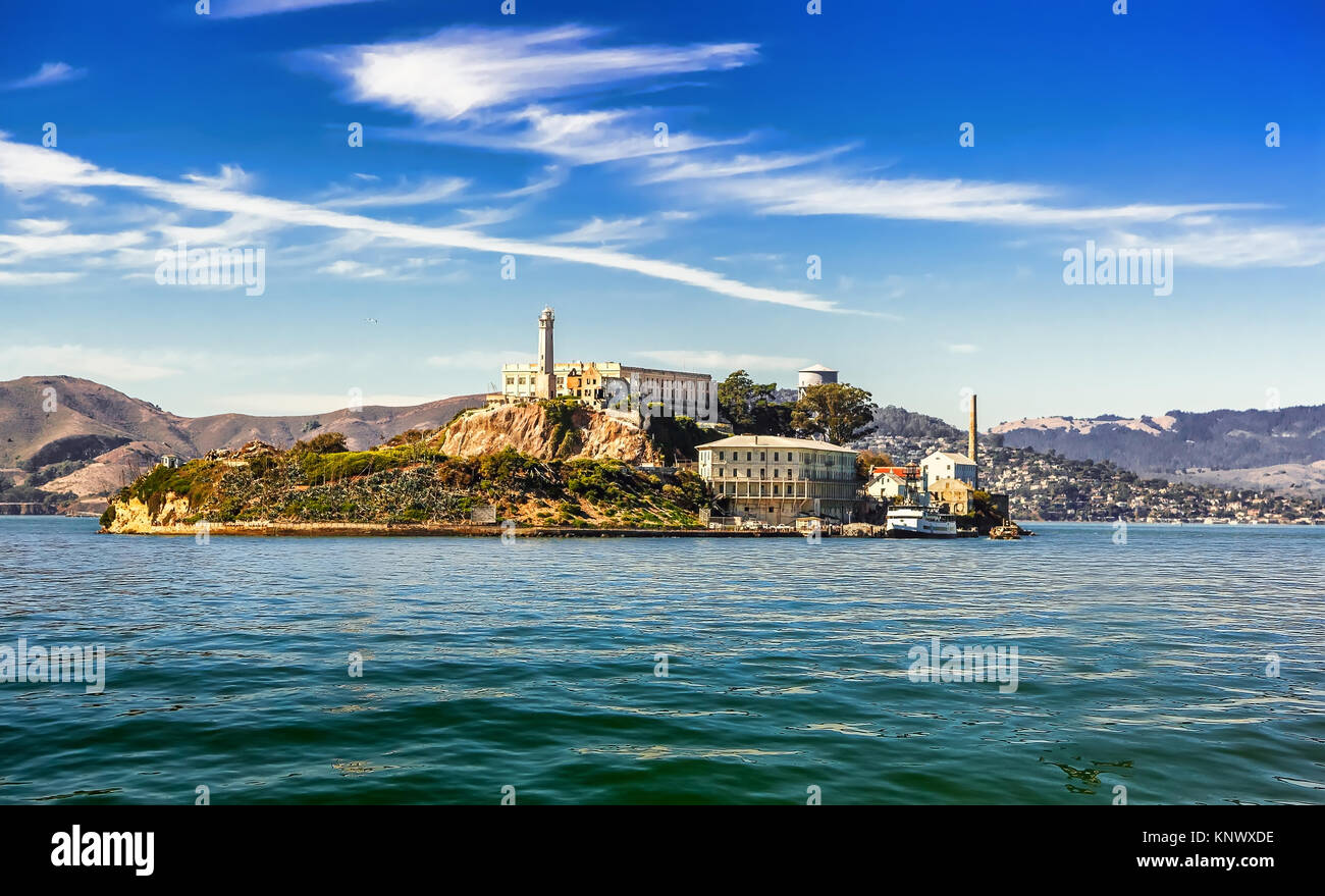 L'île d'Alcatraz à San Francisco Banque D'Images