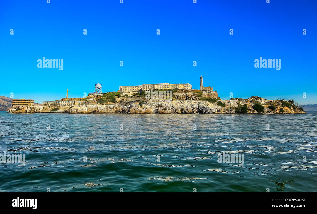 L'île d'Alcatraz à San Francisco Banque D'Images