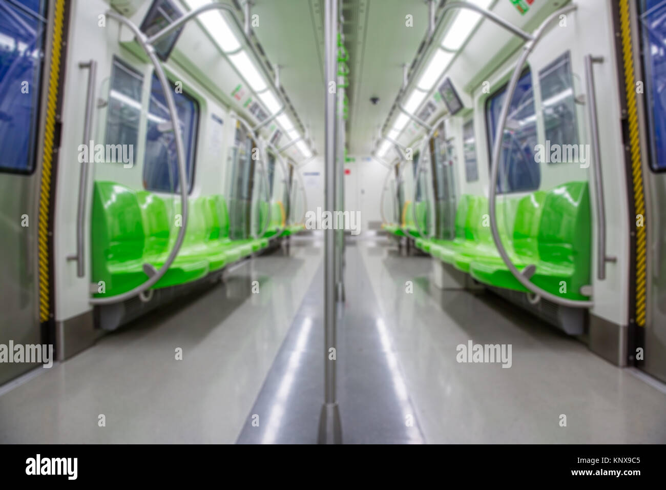 Vue de l'intérieur de transport métro,les transports publics. Banque D'Images