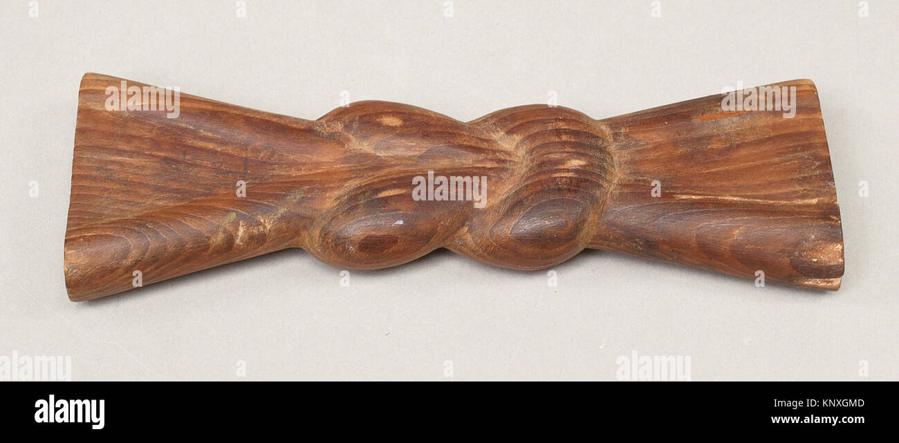 Un noeud amuletic de la collection MET New Kingdom datant de la dynastie 18, vers 1479–1458 av. J.-C., trouvé à Deir el-Bahri, en Égypte, lié au temple d'Hatshepsout. Banque D'Images