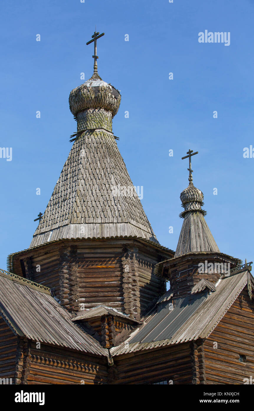 Église de la Nativité de la Sainte Vierge, Vitoslavlitsy Musée de l'architecture en bois, Veliki Novgorod, Novgorod, Russie Banque D'Images