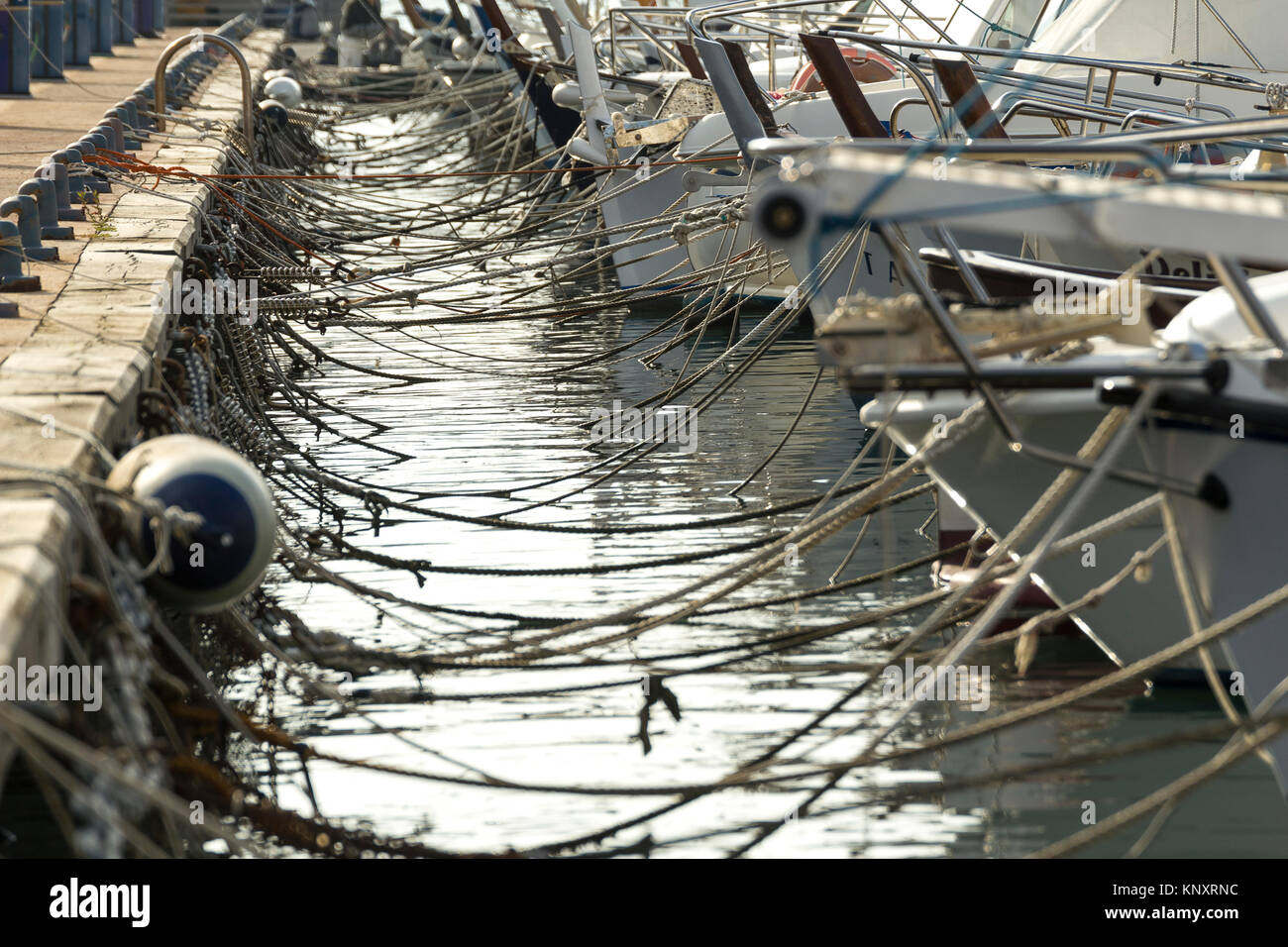 Bateaux flottant sur le port de la ville. Banque D'Images