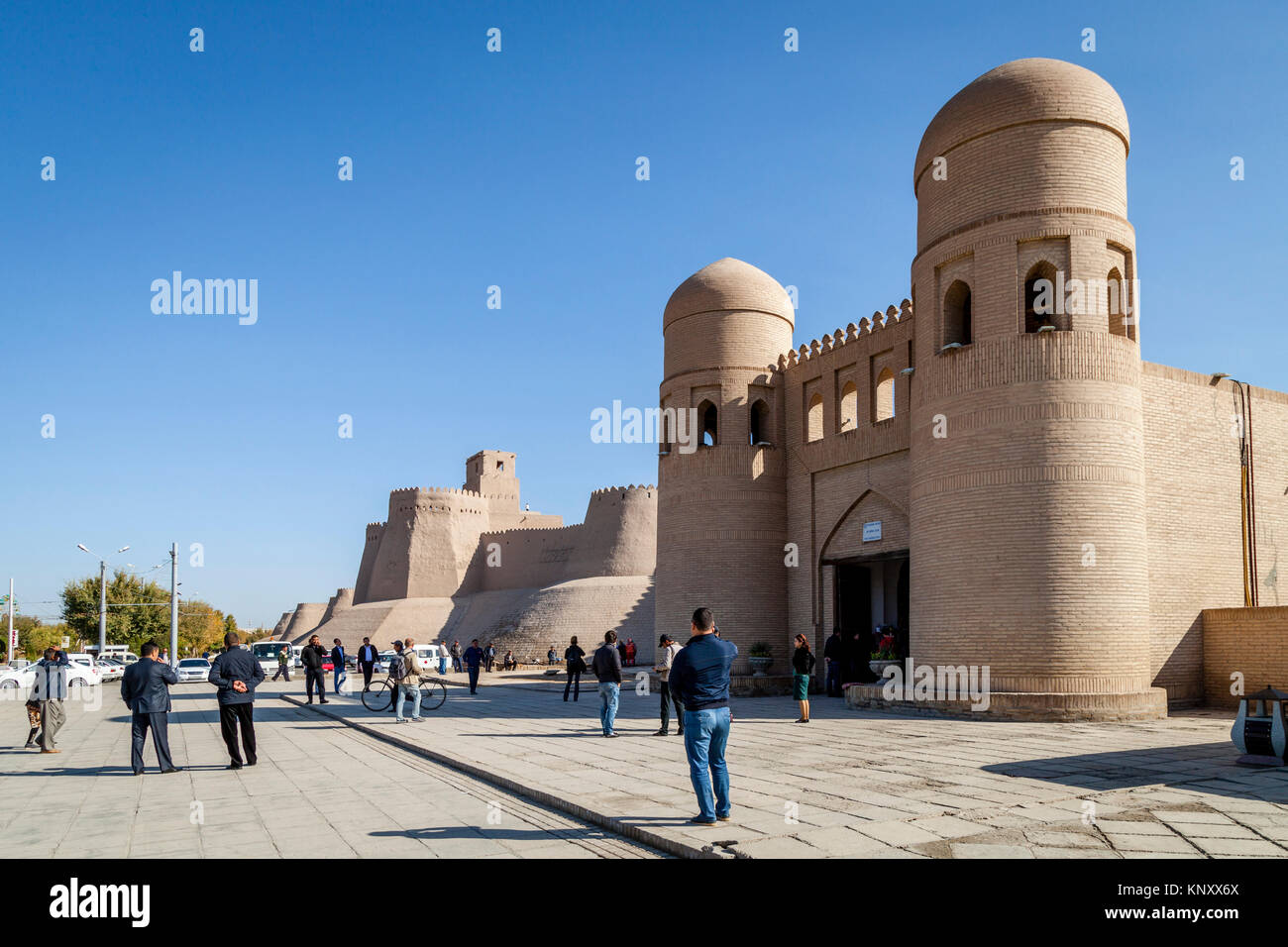 L'Ata Darvoza Gate (Porte de l'Ouest), la vieille ville de Khiva, Ouzbékistan Banque D'Images