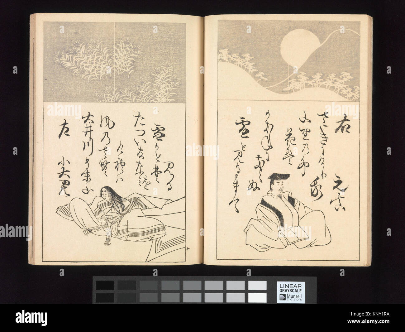 Une centaine de peintures de la lignée Ogata (Ogata ryu hyakuzu). Artiste : Nakano Kimei (japonais, 1834-1892) ; période : période Meiji (1868-1912) ; Date : Banque D'Images
