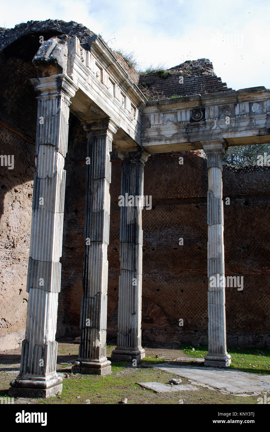 La Villa d'Hadrien a été construit dans la 2ème ANNONCE de siècle comme une retraite pour l'empereur romain Hadrien Banque D'Images