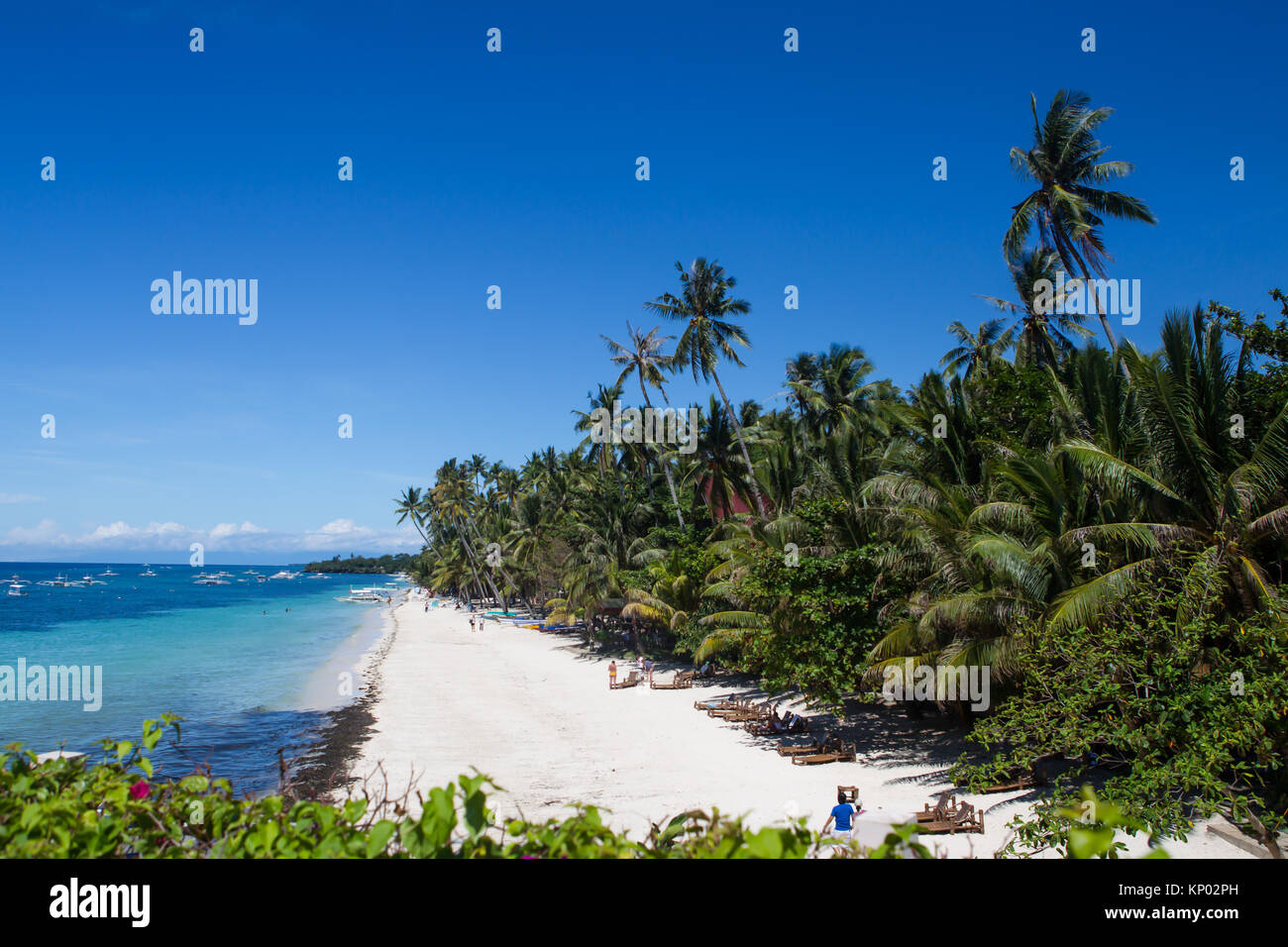 Alona Beach Panglao, Bohol, Philippines, Banque D'Images