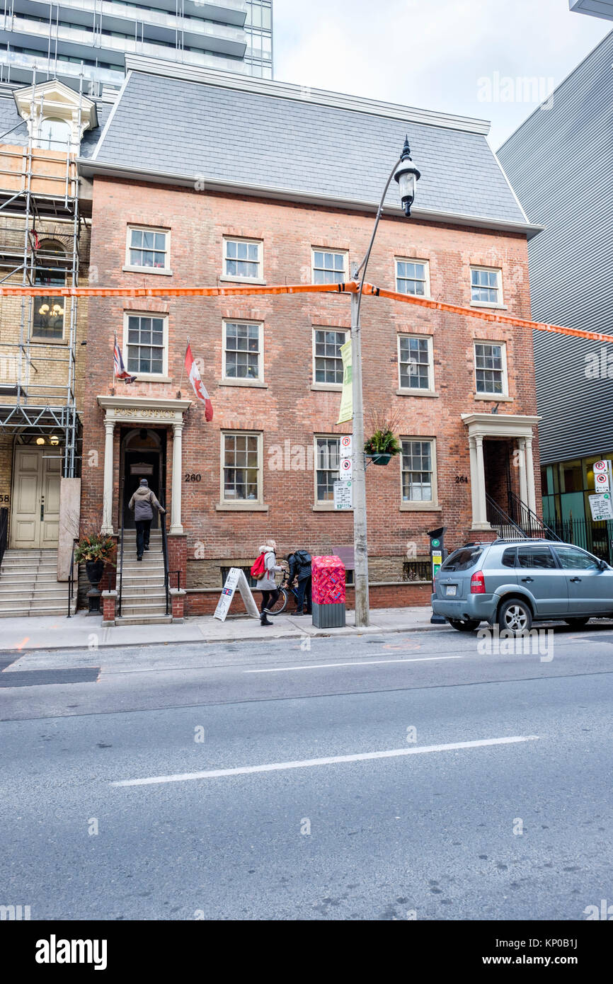 Le premier bureau de poste de Toronto, 1834 un bureau de poste dans le centre-ville de Toronto, qui était auparavant un ministère de la British Royal Mail au Canada. Banque D'Images