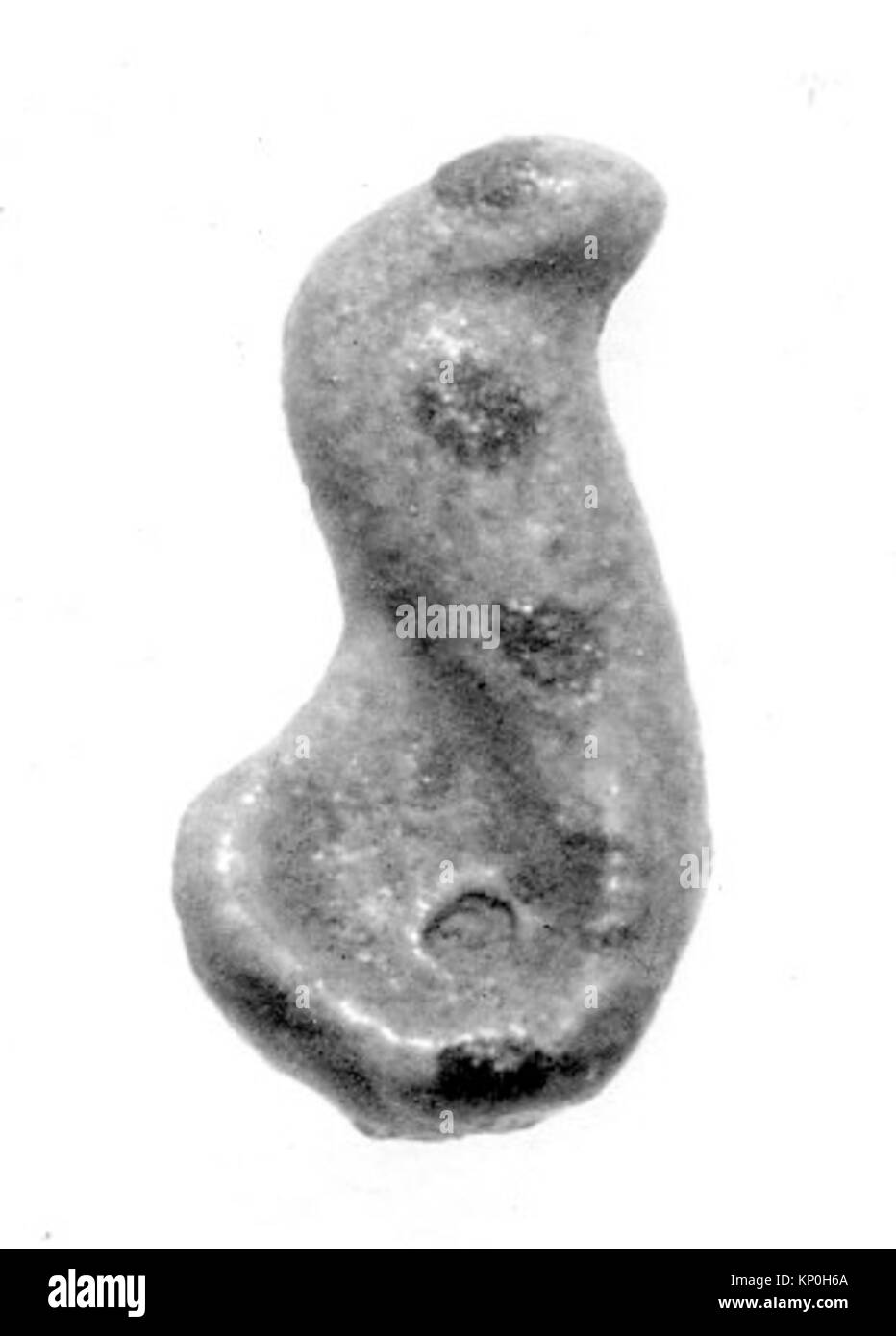 Une petite amulette en forme de cobra en métal, représentant un symbolisme protecteur, de la collection du Metropolitan Museum of Art. Banque D'Images