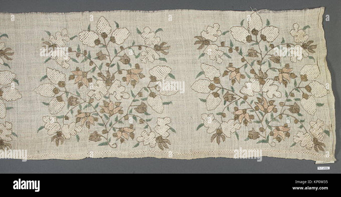 Fragment de manuscrit montrant une illustration miniature persane avec des motifs décoratifs et historiques, collection MET. Banque D'Images