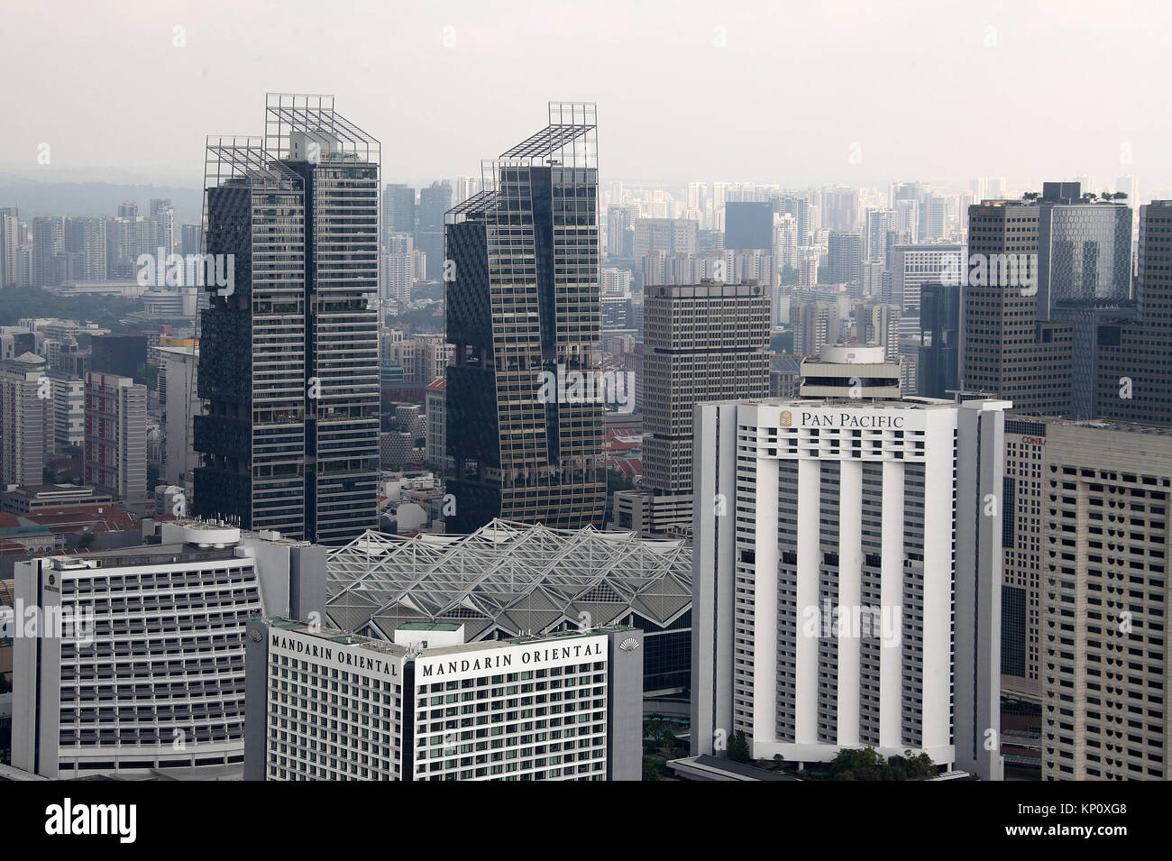 Les immeubles de grande hauteur à Singapour Banque D'Images